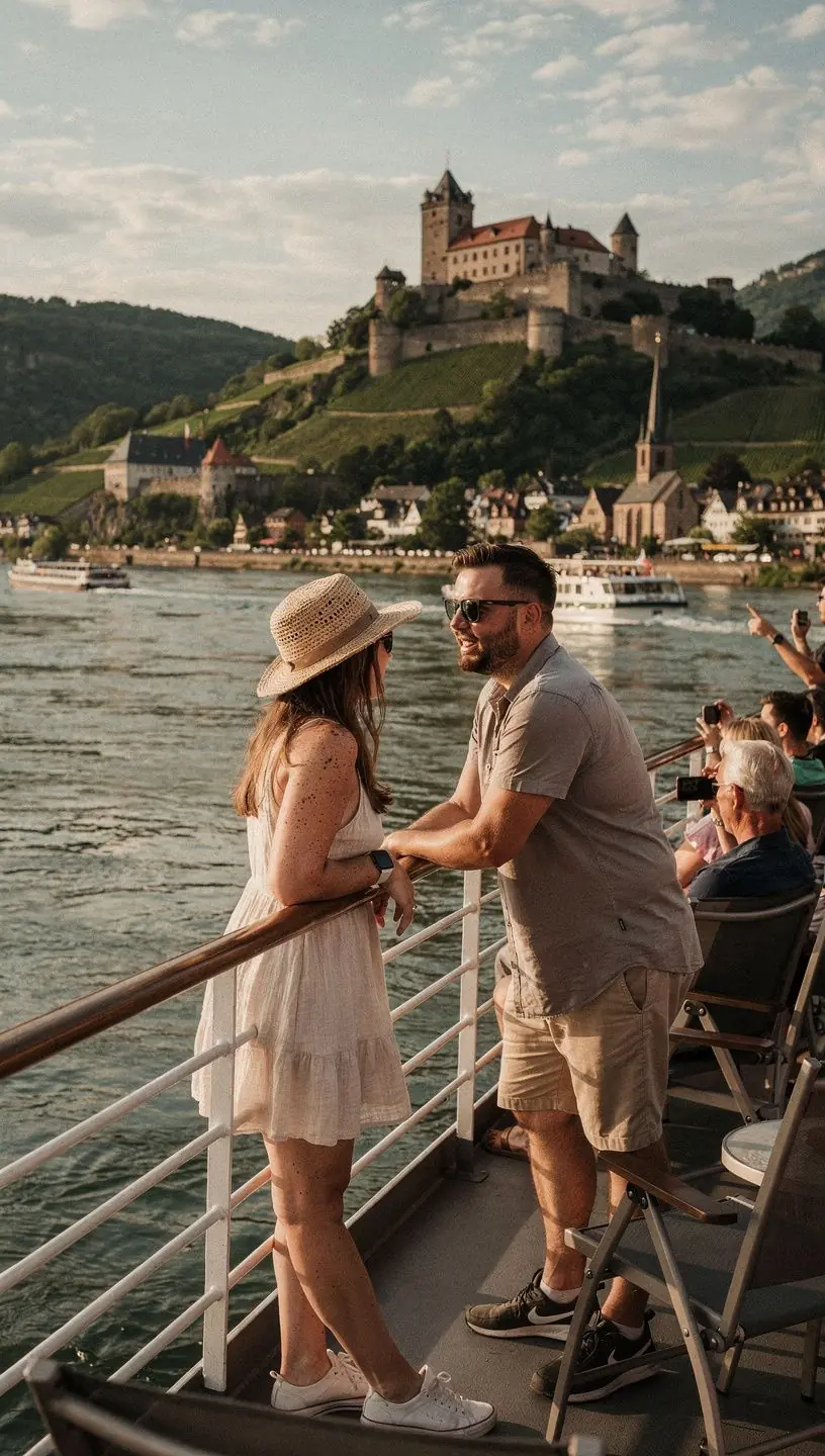 Eine Gruppe von Touristen erkundet eine beeindruckende Kathedrale in einer deutschen Stadt.